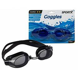 Foto van Zwarte zwembril met latex hoofdband - zwembrillen