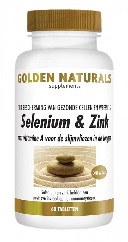 Foto van Golden naturals selenium & zink tabletten