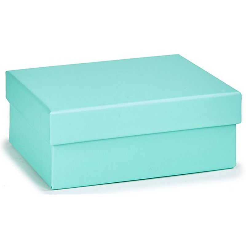 Foto van Arte regal opbergdoos 12,5 x 8,5 x 5 cm karton turquoise