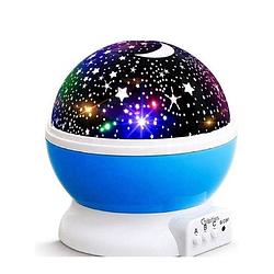 Foto van Ibello sterrenhemel projector led-nachtlamp kinderkamer blauw