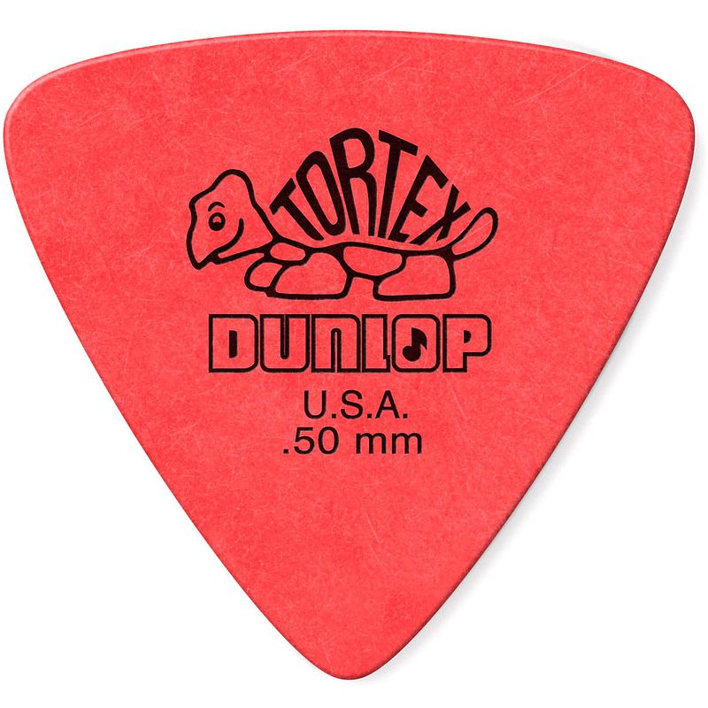 Foto van Dunlop 431p050 tortex triangle pick 0.50 mm plectrumset (6 stuks)