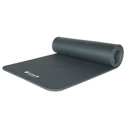 Foto van Forzafit yoga mat met draagriem - extra dik 12 mm - grijs