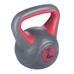 Foto van Umbro kettlebell 4kg - gewichten - krachttraining - grijs/ rood