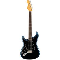 Foto van Fender american professional ii stratocaster lh dark night rw linkshandige elektrische gitaar met koffer