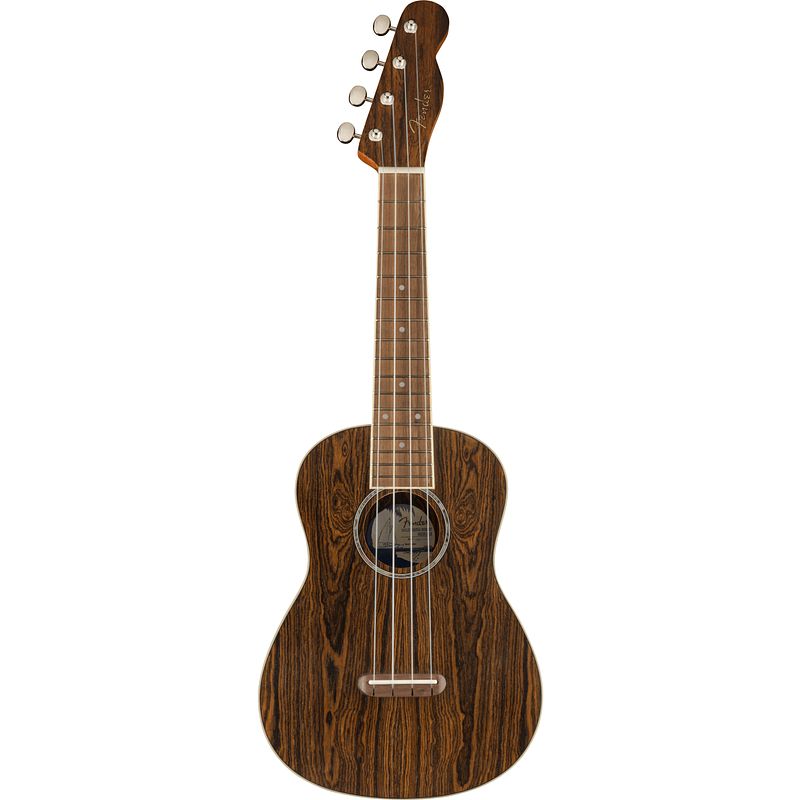 Foto van Fender california coast zuma exotic concert ukelele bocote