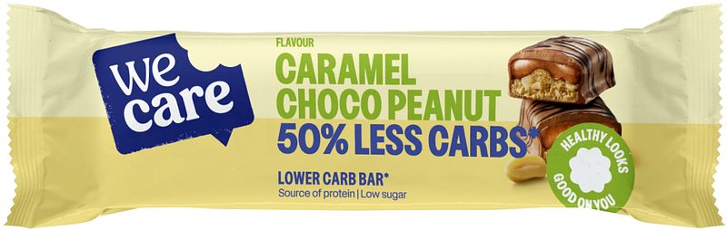 Foto van Wecare low carb caramel choco peanut bar