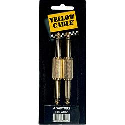 Foto van Yellow cable ad02 6.3 mm jack male ts koppelstuk (2 stuks)