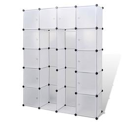 Foto van Vidaxl modulaire kast met 14 compartimenten wit 37 x 146 x 180,5 cm