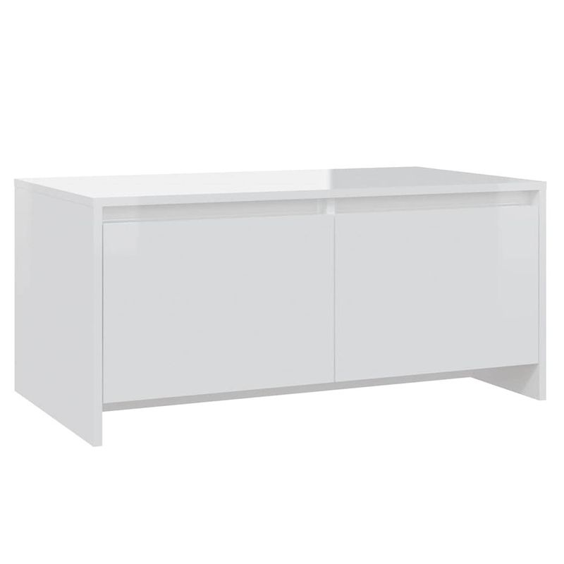 Foto van Vidaxl salontafel 90x50x41,5 cm spaanplaat hoogglans wit