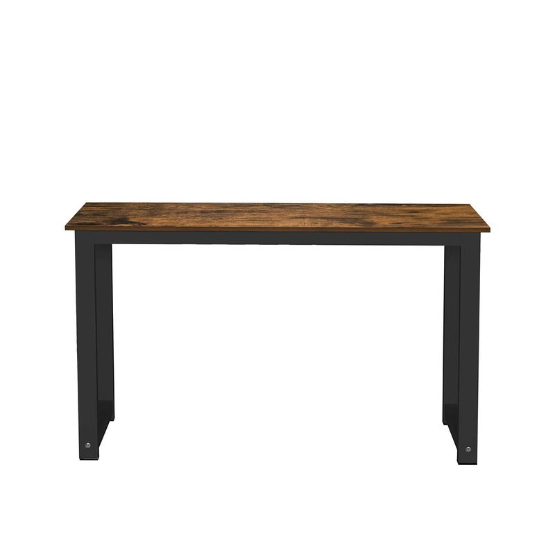 Foto van Bureau - computertafel - keukentafel - metaal hout - 120 cm x 60 cm - zwart