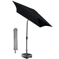 Foto van Kopu® rechthoekige parasol bilbao 150x250 cm met hoes - black