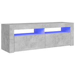 Foto van The living store tv-meubel betongrijs - hifi-kast - 120 x 35 x 40 cm - rgb led-verlichting