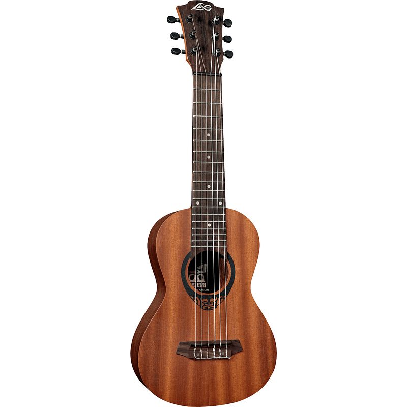 Foto van Lag guitars travel tiki 8 tkt8 tiki uku baby guitar reisgitaar met gigbag