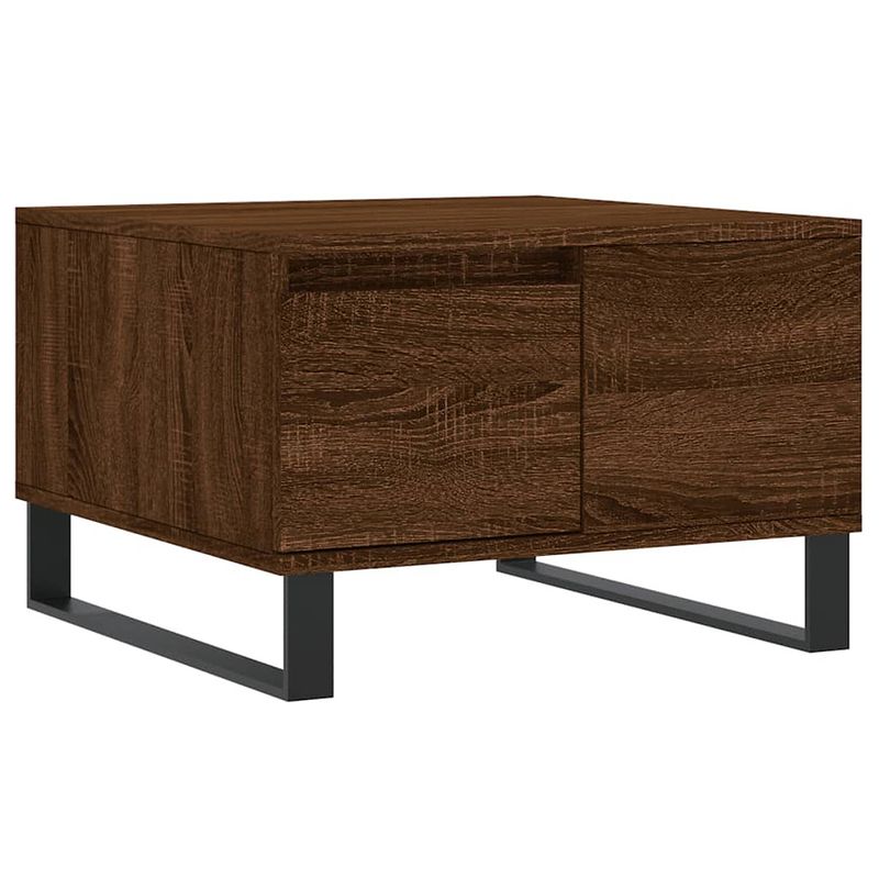 Foto van Vidaxl salontafel 55x55x36,5 cm bewerkt hout bruineikenkleurig