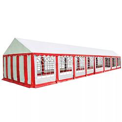 Foto van Vidaxl tuinpaviljoen 6x16 m pvc rood en wit