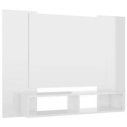 Foto van Infiori tv-wandmeubel 120x23,5x90 cm spaanplaat hoogglans wit