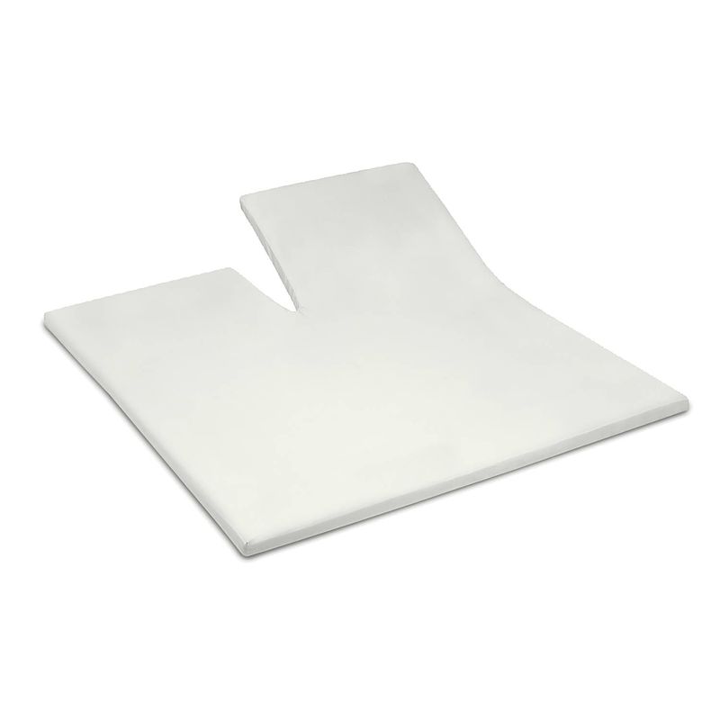 Foto van Cinderella - topper hoeslaken met split (tot 15 cm) - double jersey - 160x200/210 cm - ivory