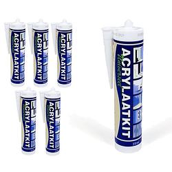 Foto van 6x mondial acrylaatkit wit 310ml - voordeelverpakking