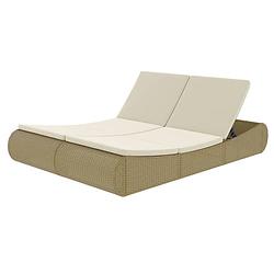 Foto van Vidaxl loungebed poly rattan beige