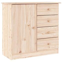 Foto van Vidaxl dressoir alta 77x35x73 cm massief grenenhout