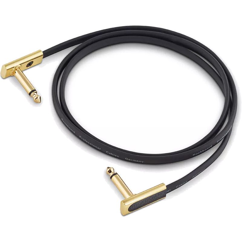 Foto van Rockboard gold series flat patch cable zwart 1 m