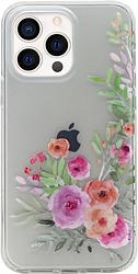 Foto van Bluebuilt rose garden soft case apple iphone 13 pro back cover transparant