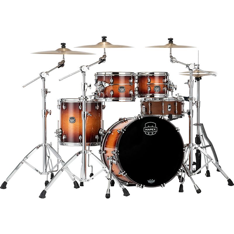 Foto van Mapex se504xm saturn evolution maple fusion exotic sunburst 4-delige shellset