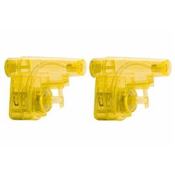 Foto van 2x stuks mini gele waterpistolen 5 cm - waterpistolen