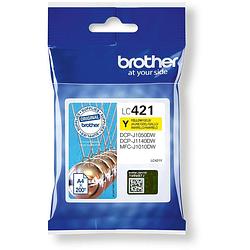 Foto van Brother inktcartridge, 200 pagina'ss, oem lc-421y, geel 5 stuks