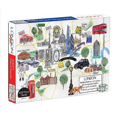 Foto van London map 1000 piece puzzle - puzzel;puzzel (9780735356931)