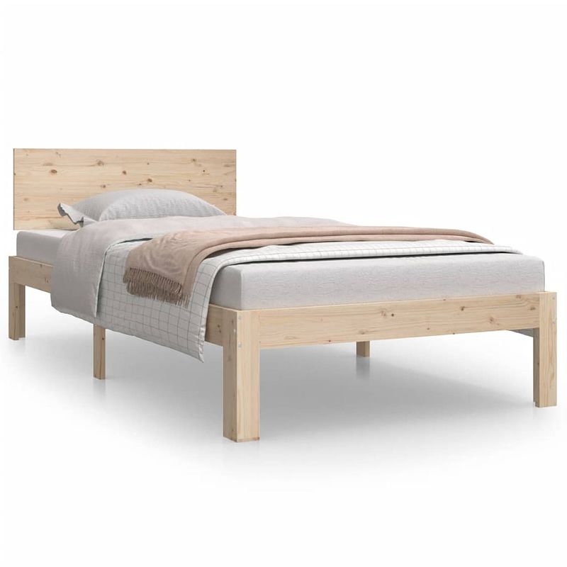 Foto van Vidaxl bedframe 90x190 cm massief grenenhout