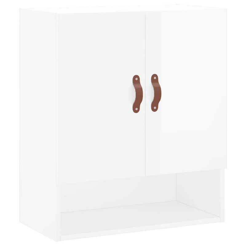 Foto van The living store wandkast - wandgemonteerd - 60x31x70 cm - hoogglans wit