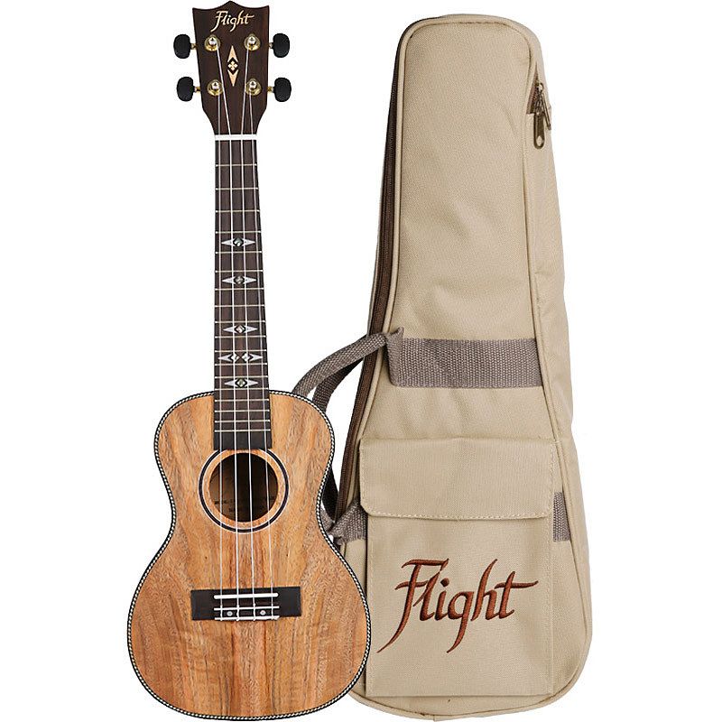 Foto van Flight supernatural series duc450 mango concert ukelele met gigbag