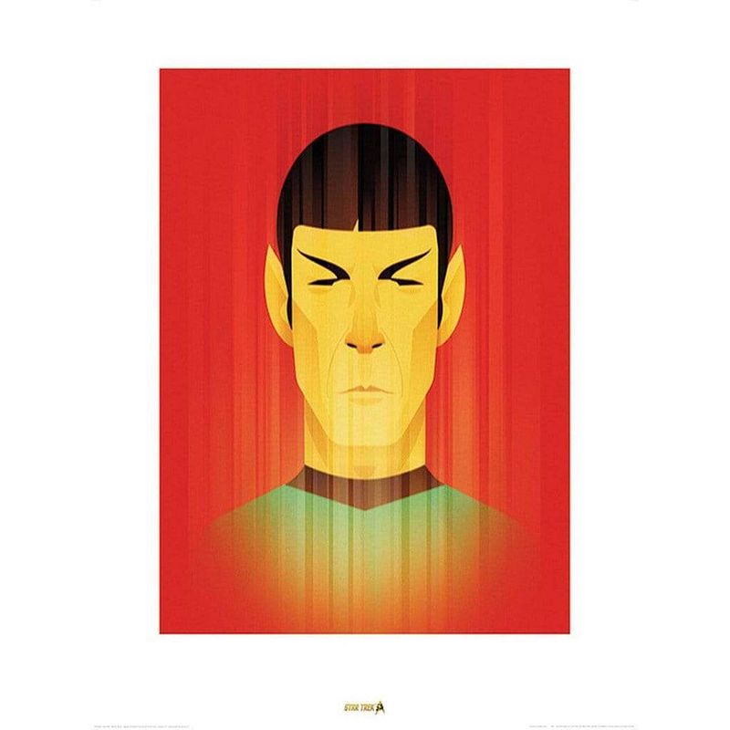 Foto van Pyramid star trek beaming spock 50th anniversary kunstdruk 60x80cm