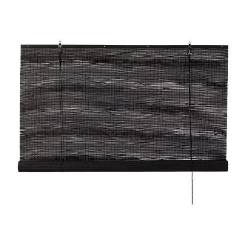 Foto van Bamboe rolgordijn - zwart - 150x180 cm