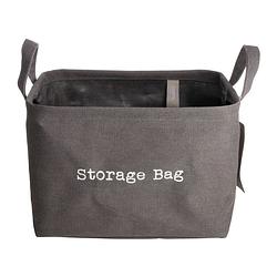 Foto van Gusta storage bag 30,5x26x20,5 cm donkergrijs