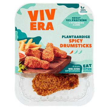 Foto van Vivera plantaardige spicy drumsticks 4 stuks 216g bij jumbo