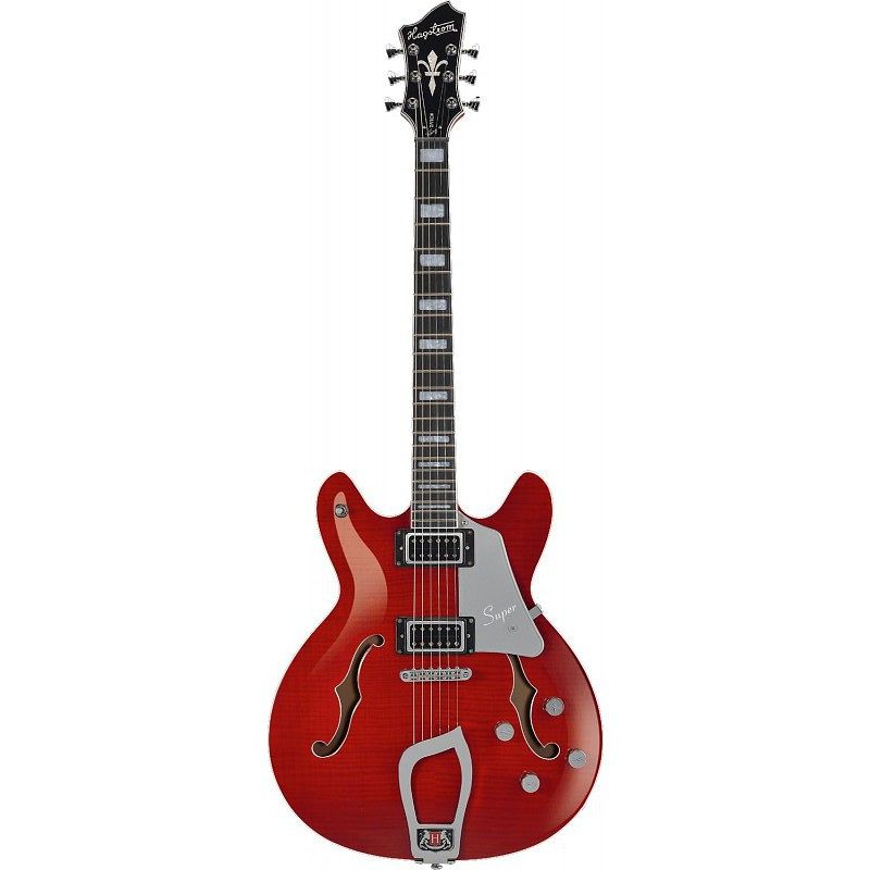 Foto van Hagstrom super viking wild cherry transparent