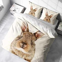 Foto van Dlc cute bunny dekbedovertrek lits-jumeaux (240 x 200/220 cm + 2 kussenslopen) dekbedovertrek