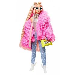 Foto van Barbie tienerpop extra unicorn-pig roze 2-delig