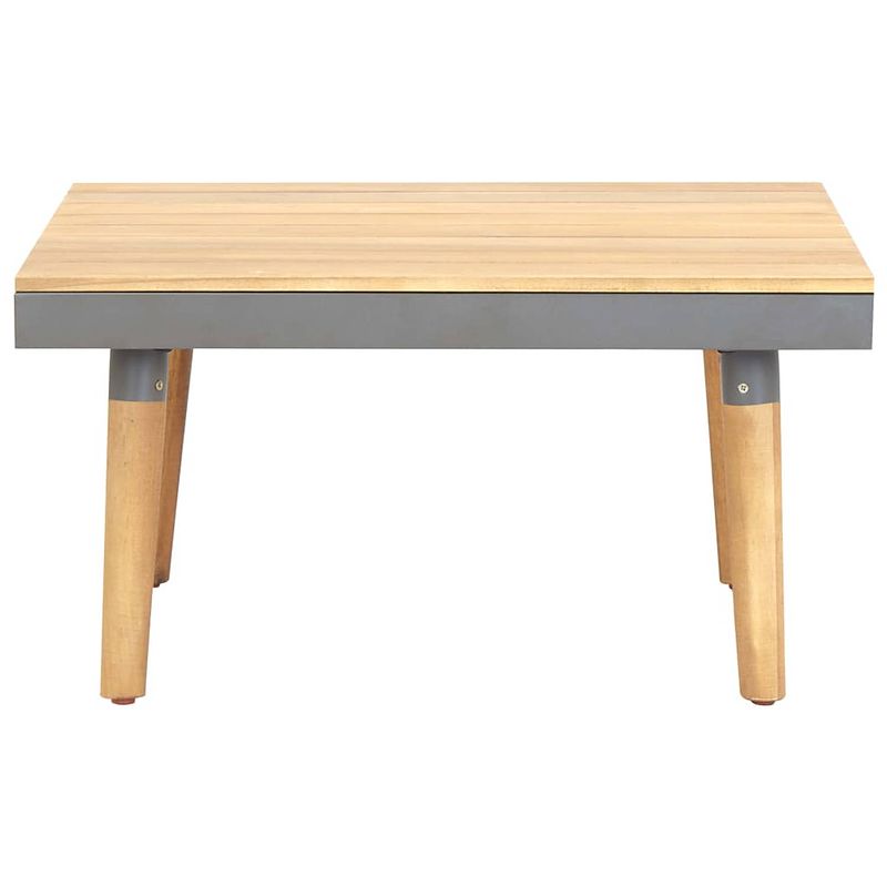 Foto van The living store houten tuintafel - acaciahout - 60 x 60 x 31.5 cm - weerbestendig - naturel