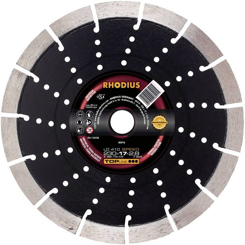 Foto van Rhodius 303713 ld410 speed diamanten doorslijpschijf diameter 125 mm 1 stuk(s)