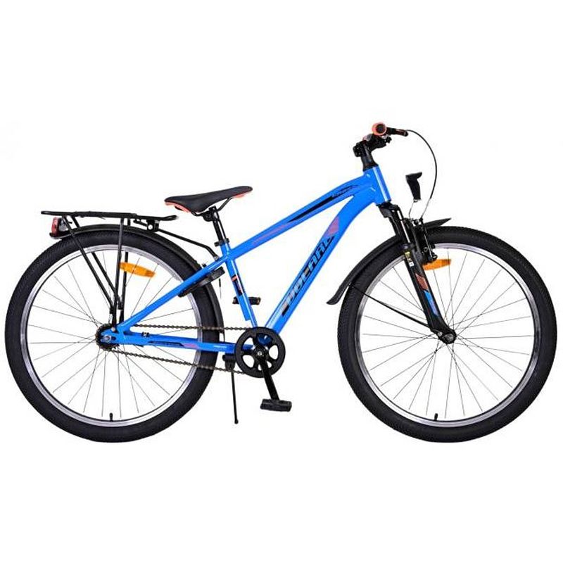 Foto van Volare jongensfiets cross 24 inch 31,75 cm jongens terugtraprem blauw/zwart