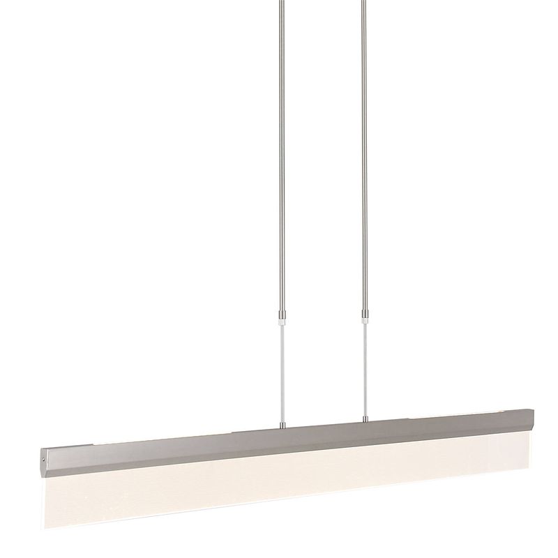 Foto van Moderne hanglamp - steinhauer - kunststof - modern - led - l: 115cm - voor binnen - woonkamer - eetkamer - zilver