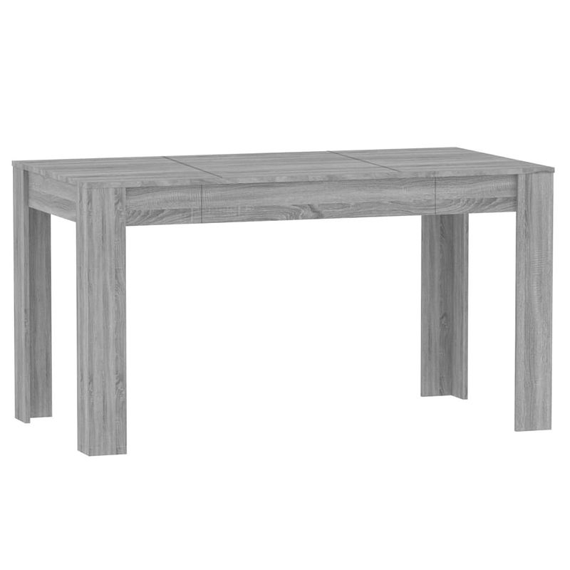 Foto van The living store eetkamertafel - grijs sonoma eiken - 140 x 74.5 x 76 cm - bewerkt hout