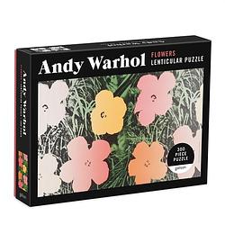 Foto van Andy warhol flowers 300 piece lenticular puzzle - puzzel;puzzel (9780735366909)