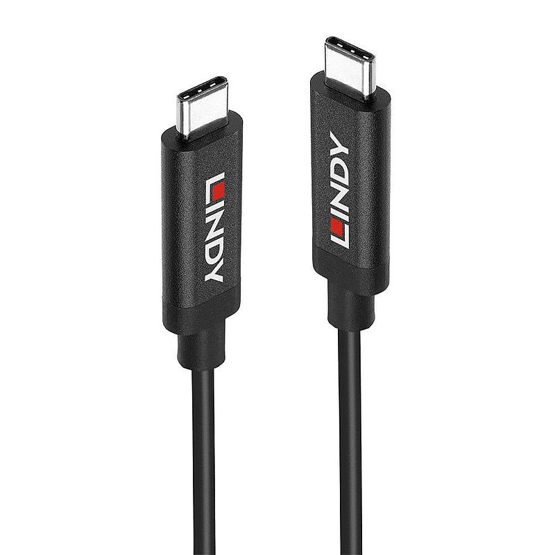 Foto van Lindy usb-kabel usb 3.2 gen2 (usb 3.1 gen2) usb-c stekker, usb-c stekker 3 m zwart 43348