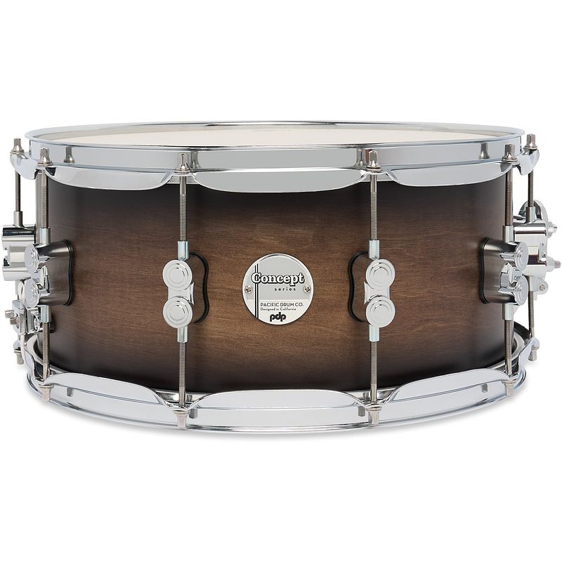 Foto van Pdp drums concept maple satin charcoal burst lacquer 14 x 6.5 inch snaredrum