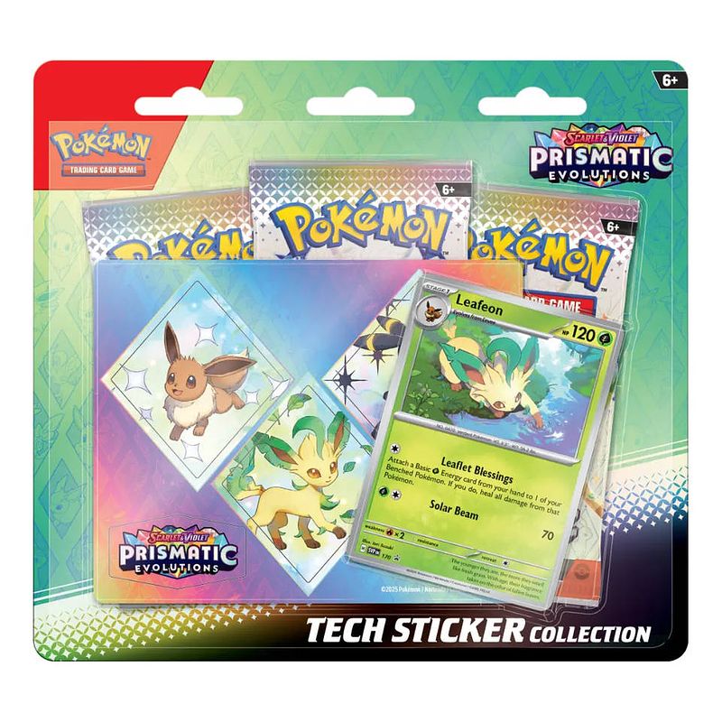 Foto van Pokémon tcg scarlet & violet prismatic evolutions tech sticker collection leafeon