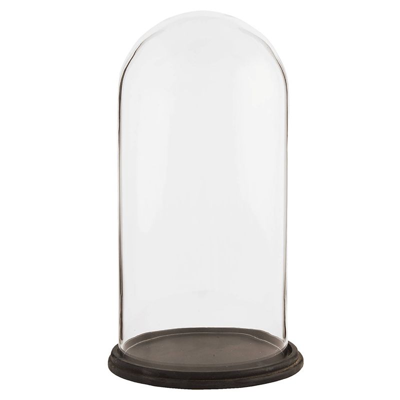 Foto van Clayre & eef stolp ø 23x39 cm glas rond glazen stolp transparant glazen stolp